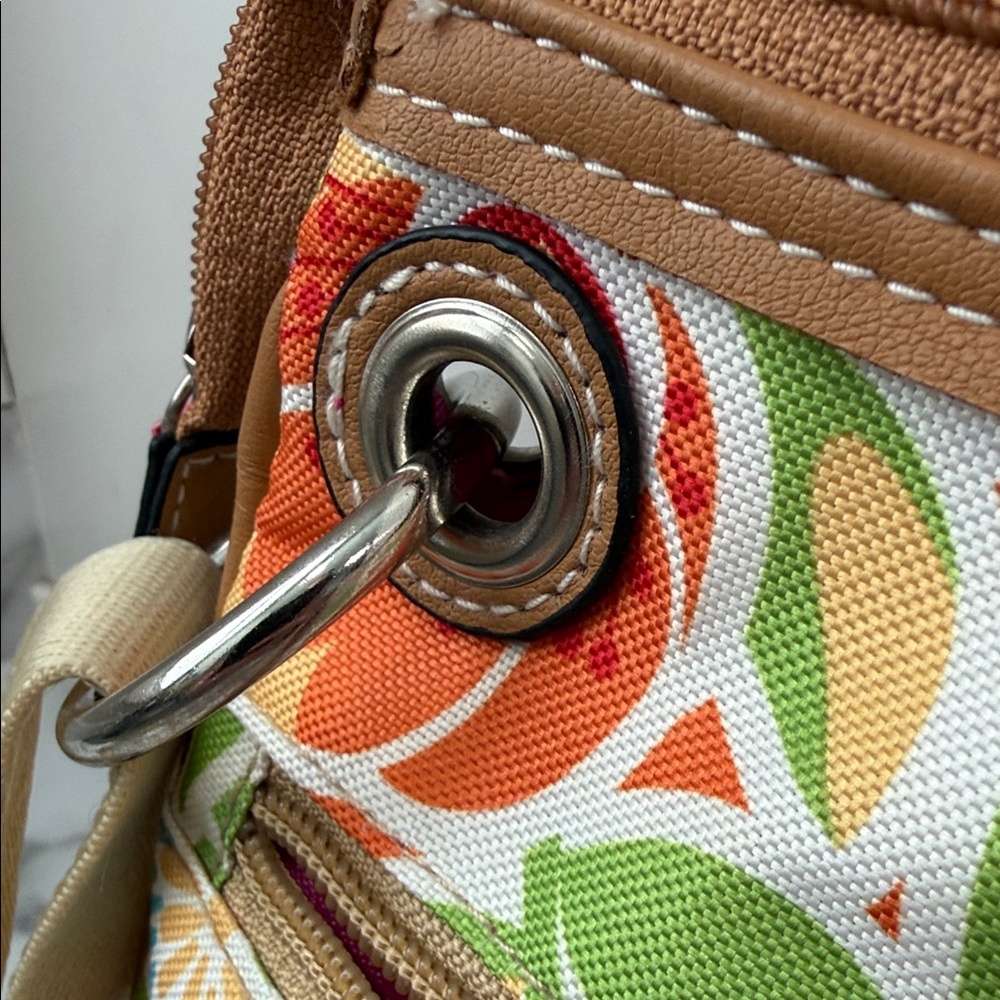 Lily Bloom Triple Zip Floral Crossbody Purse - Picture 9 of 11